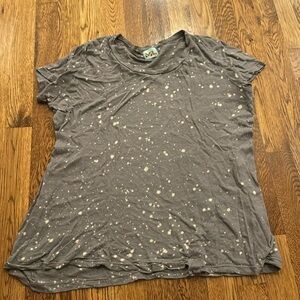 MVL Women’s Gray Bleached Designed T-Shirt Size XS